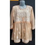 chikankari Short kurti Sheffon / Georgtte 