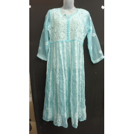  Chikan Faux Georgette Chikankari YOG Anarkali.