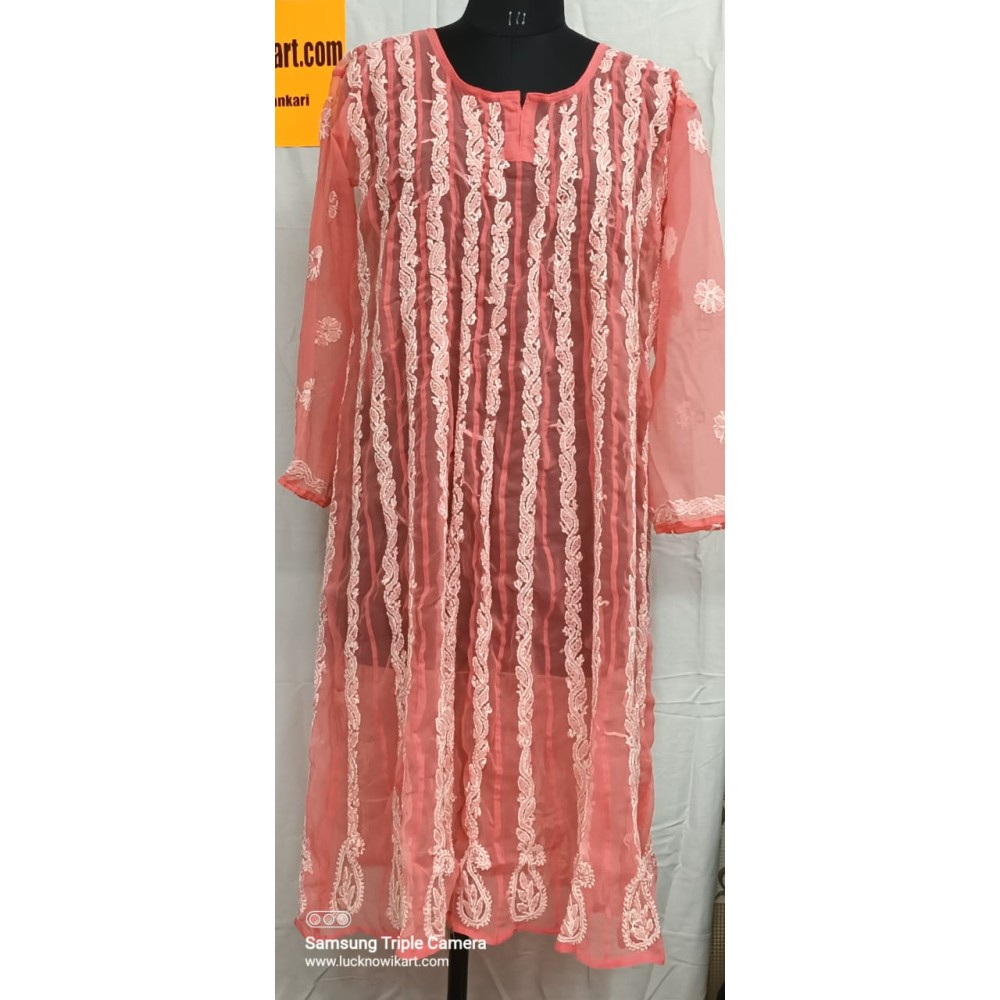  Chikankari Straight Anarkali