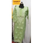 chikankari cotton kurti Gala booti 