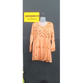 Chikankari Rayon Short Gown