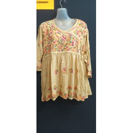 Chikankari Rayon Short Gown