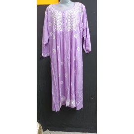 Chikankari Modal Long Gown