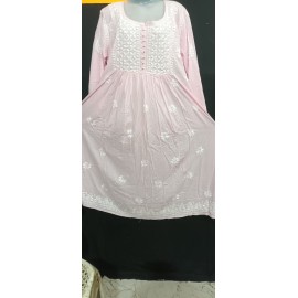 Chikankari Modal Long Gown