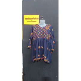 Chikankari Rayon Short Gown