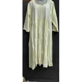 Chikankari Modal Long Gown