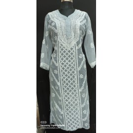  Handwork Flower Keel Jaal Panel Design Kurti,