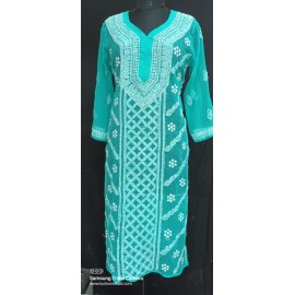  Handwork Flower Keel Jaal Panel Design Kurti,