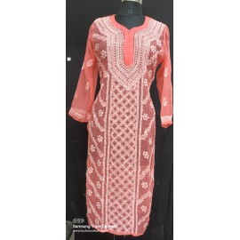  Handwork Flower Keel Jaal Panel Design Kurti,