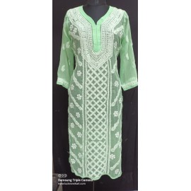  Handwork Flower Keel Jaal Panel Design Kurti,