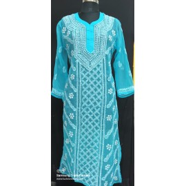  Handwork Flower Keel Jaal Panel Design Kurti,