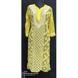  Handwork Flower Keel Jaal Panel Design Kurti,