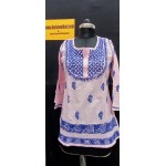  Chikankari Cambric cotton Short  Kurti 