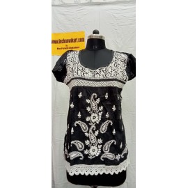  Chikankari Cambric cotton Short  Kurti 