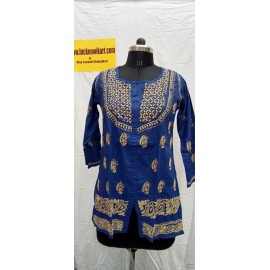  Chikankari Cambric cotton Short  Kurti 