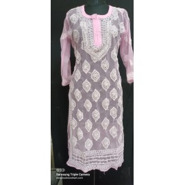 Chikankari Boota Jall Kurti