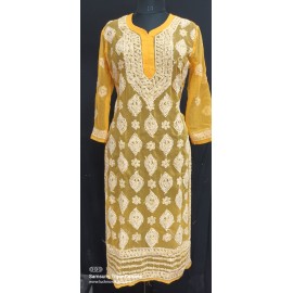 Chikankari Boota Jall Kurti