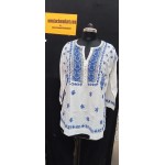 Cambric cotton Short chikankari Kurti 