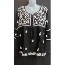 Chikankari Rayon Short Gown