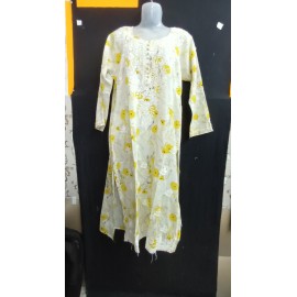 Chikankari Mal cotton printed Kurti 