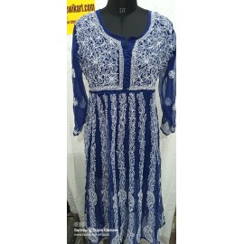 Chikankari Yog Anarkali Kurti