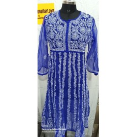 Chikankari Yog Anarkali Kurti