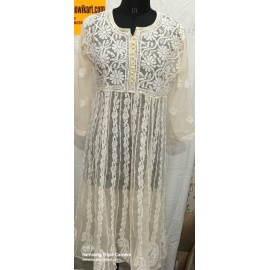 Chikankari Yog Anarkali Kurti