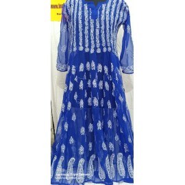 Chikankari Women's Chikan Georgette 56 Kali