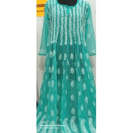 Chikankari Women's Chikan Georgette 56 Kali