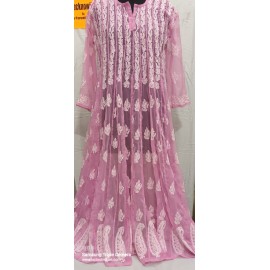 Chikankari Women's Chikan Georgette 56 Kali