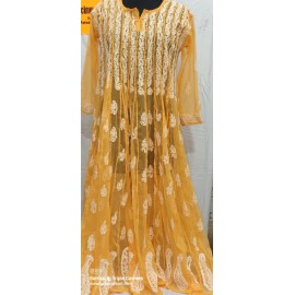 Chikankari Women's Chikan Georgette 56 Kali