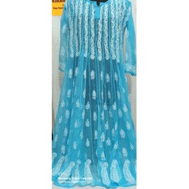 Chikankari Women's Chikan Georgette 56 Kali