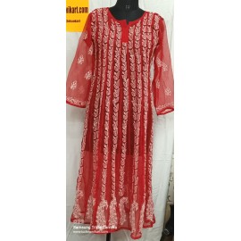  Chikankari Straight Anarkali