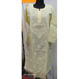 chikankari cotton kurti Gala booti 