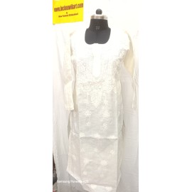 chikankari cotton kurti Gala booti 