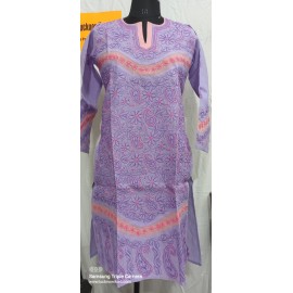 Lucknowi cotton front jall chikankari Kurti 